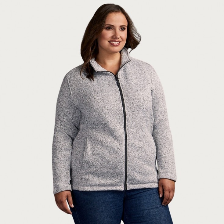 Knit fleece Jacket C+ Plus Size Women