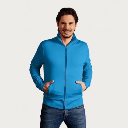 Stand-Up Collar Jacket Men - 46/turquoise (5290_E1_D_B_.jpg)