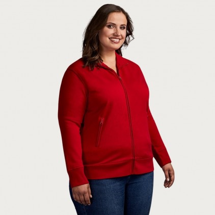 Stehkragen Zip Jacke Plus Size Frauen