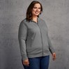Stand-Up Collar Jacket Plus Size Women - WG/light grey (5295_L1_G_A_.jpg)
